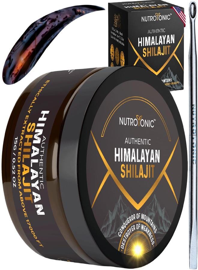 NutroTonic® Authentic Himalayan SHILAJIT® | 60 Days Sun Dried Organic Most Potent Premium Resin | Lab Tested for Safety | Natural Source of Fulvic Acid +86% & Humic Acid +10% - Image 1